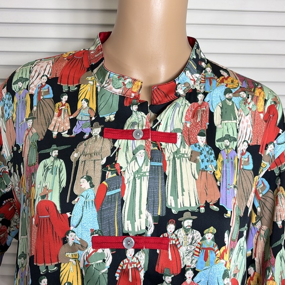 Natori Women's Dynasty Asian/Korean Theme Pajama Top Large - Picture 7 of 16